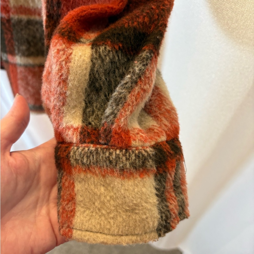Avec Les Filles ORANGE Plaid Jacket Shacket Anthropologie EEUC XS - Picture 2 of 8